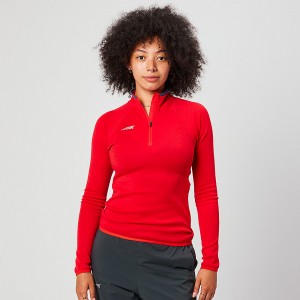 Altra CORE MERINO WOOL 1/2 ZIP Női Felsők Piros | HU-AL2165S68