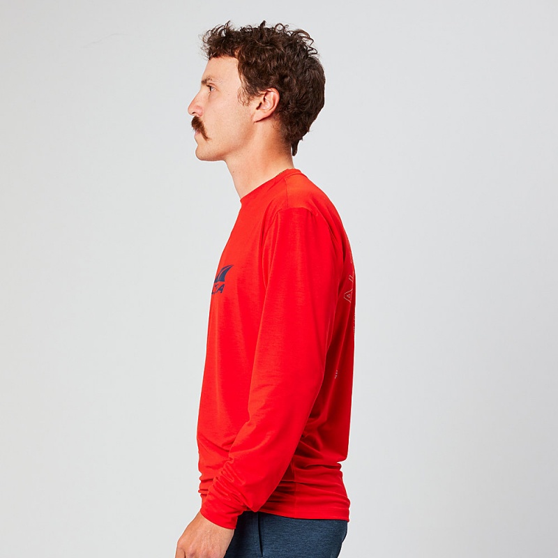 Altra EVERYDAY PERFORMANCE LONG SLEEVE Férfi Póló Piros | HU-AL7389T49