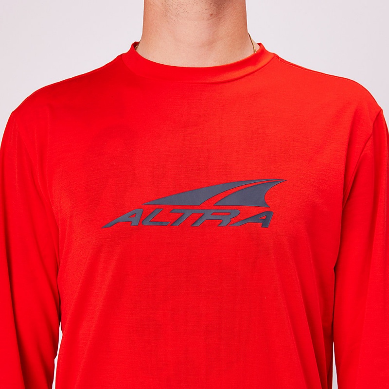 Altra EVERYDAY PERFORMANCE LONG SLEEVE Férfi Póló Piros | HU-AL7389T49