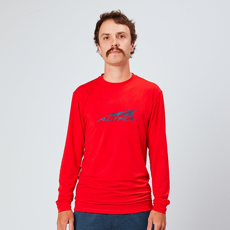 Altra EVERYDAY PERFORMANCE LONG SLEEVE Férfi Póló Piros | HU-AL7389T49