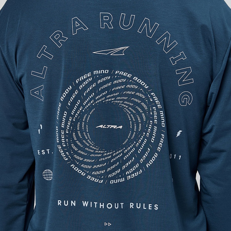 Altra EVERYDAY PERFORMANCE LONG SLEEVE Férfi Póló Sötétkék | HU-AL8920U47