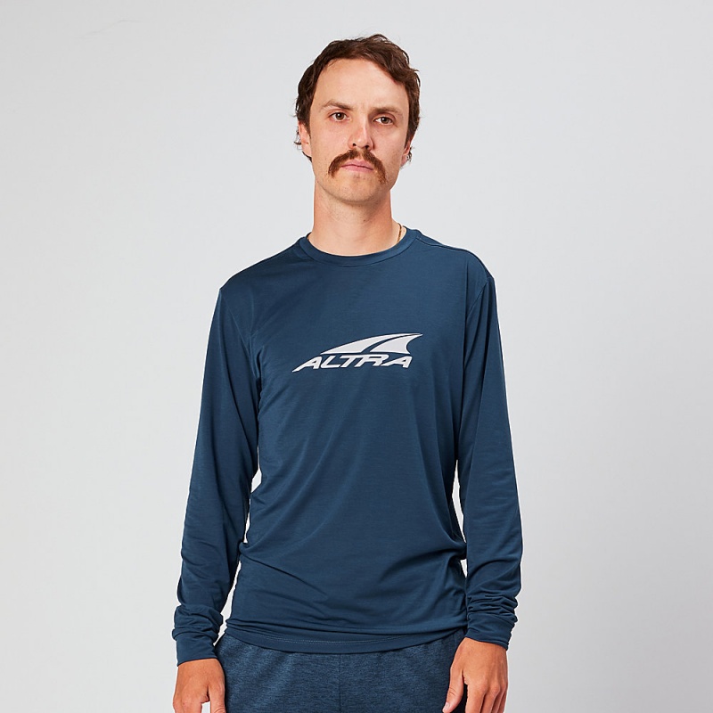 Altra EVERYDAY PERFORMANCE LONG SLEEVE Férfi Póló Sötétkék | HU-AL8920U47