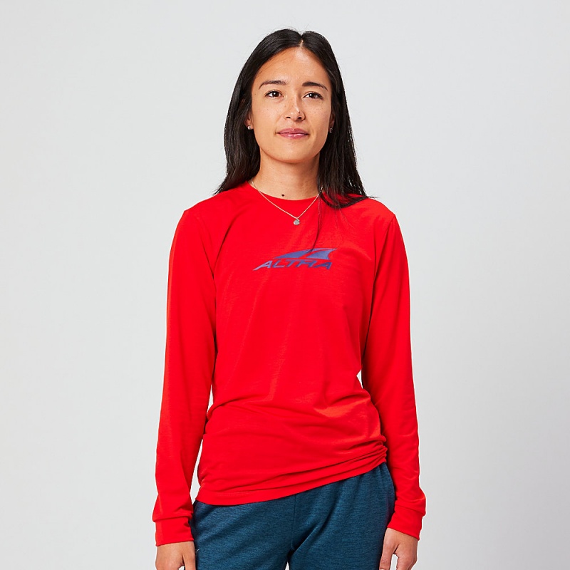 Altra EVERYDAY PERFORMANCE LONG SLEEVE Női Póló Piros | HU-AL1372B30