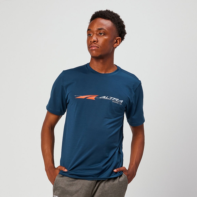 Altra EVERYDAY PERFORMANCE SHORT SLEEVE Férfi Póló Sötétkék | HU-AL5123D25