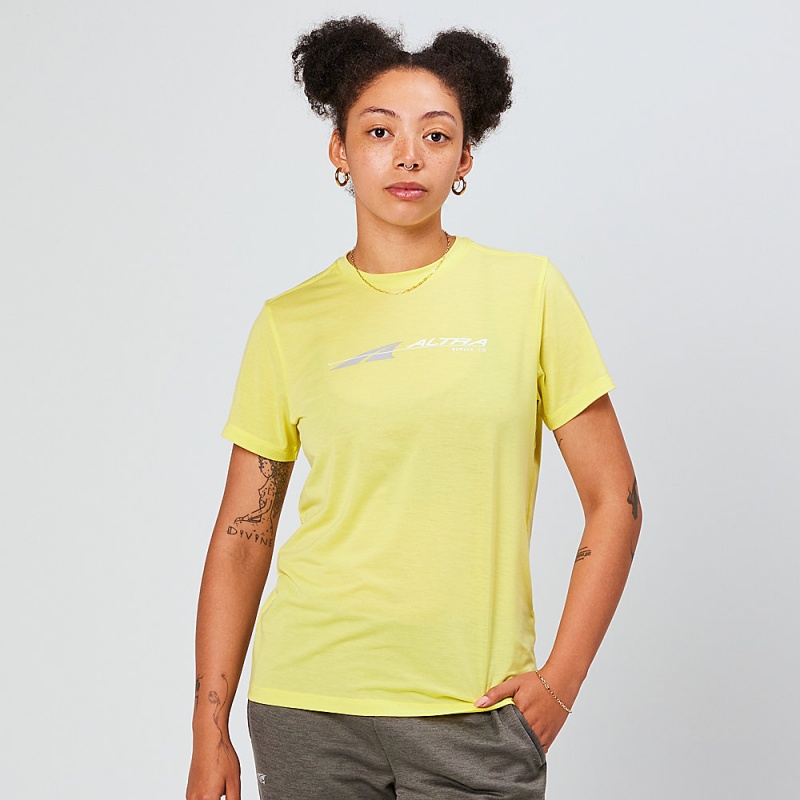 Altra EVERYDAY PERFORMANCE SHORT SLEEVE Női Póló Sárga | HU-AL5824X03