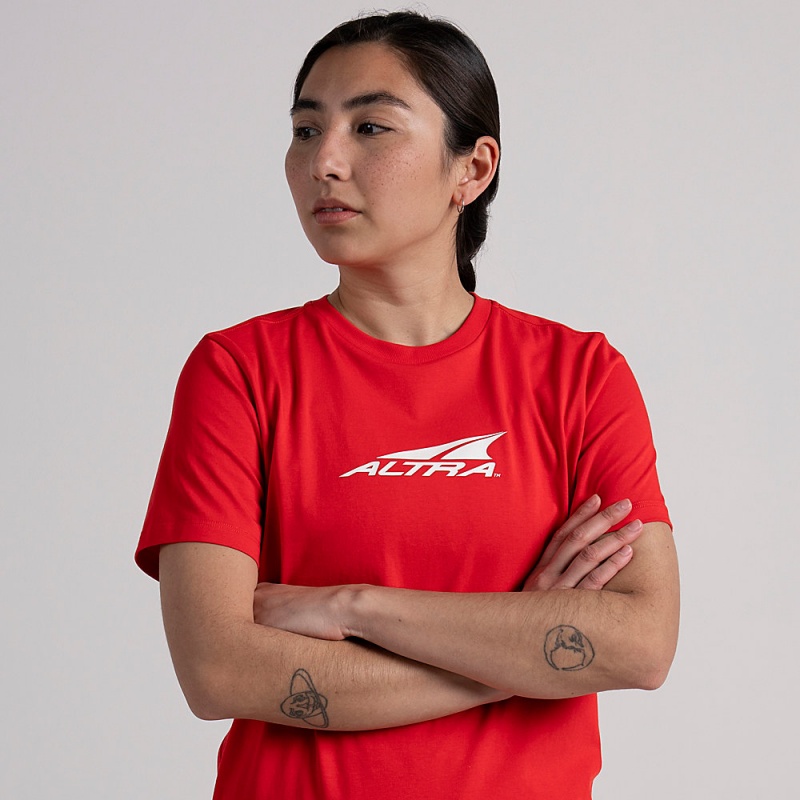 Altra EVERYDAY RECYCLED TEE Női Póló Piros | HU-AL0618G57