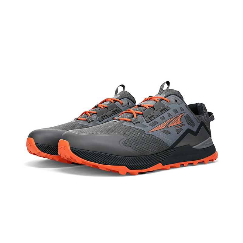 Altra LONE PEAK ALL-WTHR LOW 2 Férfi Túracipő Szürke Narancssárga | HU-AL2498X57